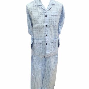 Men s Pajamas Buttoned Poplin Printed Long Sleeve Nikiforos 100% Cotton. art.1812 - Image 1