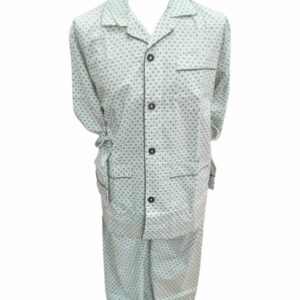 Men s Pajamas Buttoned Poplin Printed Long Sleeve Nikiforos 100% Cotton. art.1812 - Image 2
