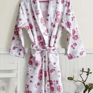 Klotsotiras Bathrobe Velvet "Rosa" 100% Cotton art.84 - Image 2