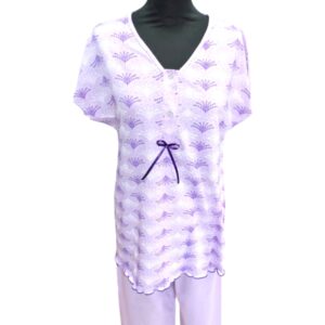 Nina Πυζάμα Γυναικεία Πατιλέτα Ζαπονέ-Κάπρι 100% Cotton art.804_S25