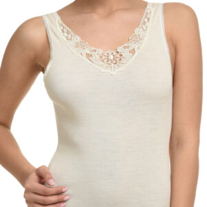 Helios Women s Sleeveless Undeshirt 100% wool with motif art.80840